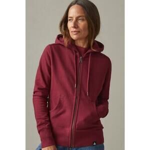 American Giant Classic Burgundy Zip-Up Hoodie Womens Size Medium Made in USA